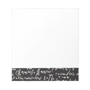 Bloco De Notas Equações da matemática do quadro-negro