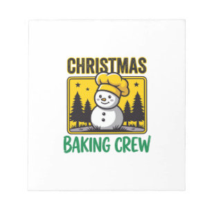 Bloco De Notas Equipe de Confeitaria de Natal Boneco de Neve Desi