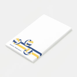 Bloco De Notas equipe de ouro azul colore faixas de volleybolas