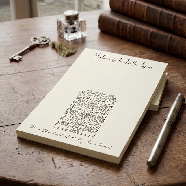Bloco De Notas Esboço Arquitetônico Personalizado de Castelo Fran (Criador carregado)