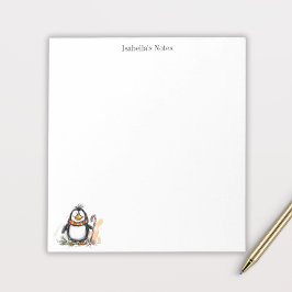 Bloco De Notas Esboço de ilustração de pinguim fofo de inverno