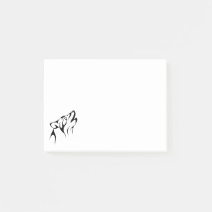 Bloco De Notas Esboço do lobo que urra