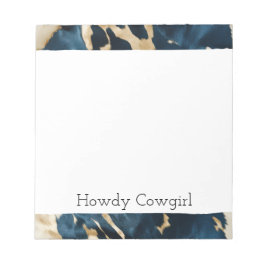 Bloco De Notas Esbranquiçado Dourado azul-ocidental