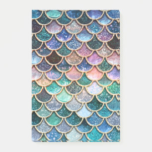 Bloco De Notas Escalas de Sereia de Sereia com Multicolores de Lu
