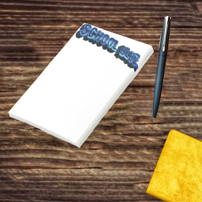 Bloco De Notas Escola Bluz-3DII (These School Bluz-3DII Post-It-Notes, make it easy, to write cool, notes and memos!)