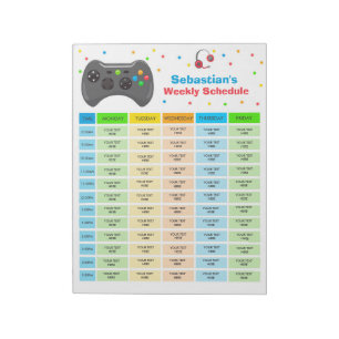 Bloco De Notas Escola de Jogos Personalizada de Programação de 