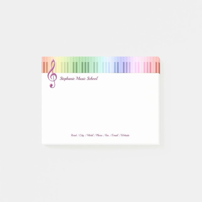 Bloco De Notas Escola de música (Frente)