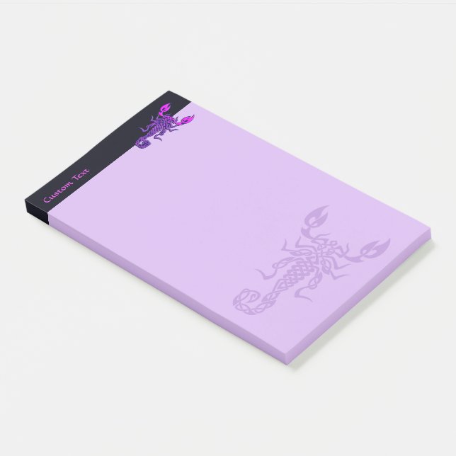 Bloco De Notas Escorpião Celta Roxo (Inclinado)