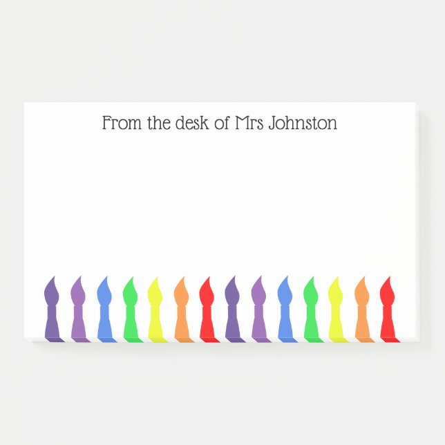 Bloco De Notas Escovas de artistas, da escrivaninha do professor  (Frente)