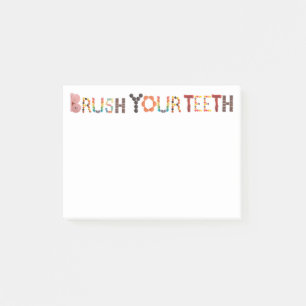 Bloco De Notas Escove seu Posto do Lembrete dos Dentes com o Cand