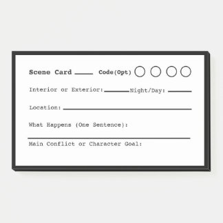 Bloco De Notas Escrevendo Cena