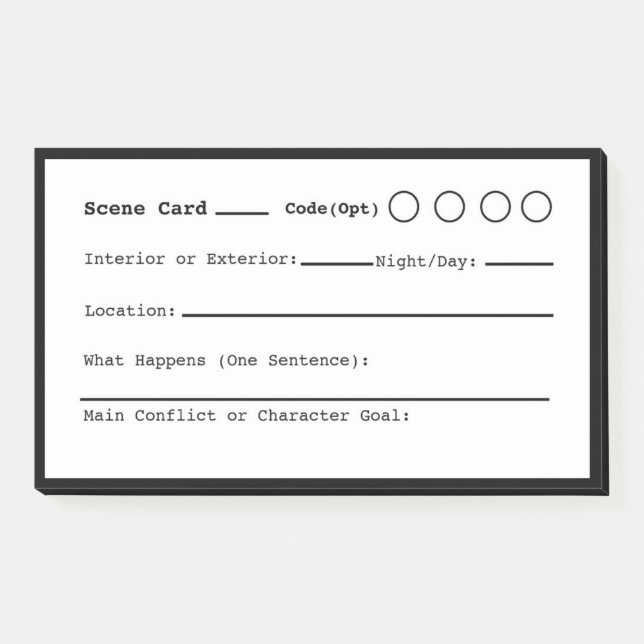 Bloco De Notas Escrevendo Cena (Frente)