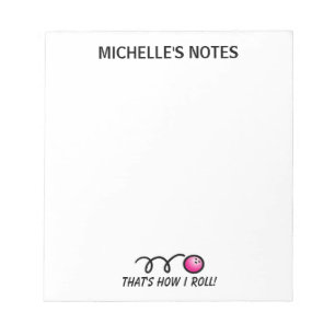 Bloco De Notas Escrevendo de memo de modelo personalizado