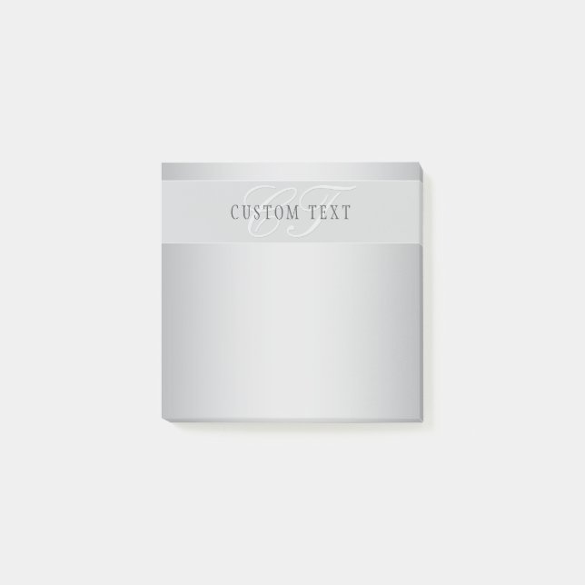 Bloco De Notas Escrevendo de Script Monograma Editável Elegante | (Frente)