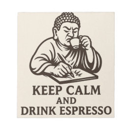 Bloco De Notas Escrevendo Espresso Buddha