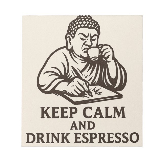 Bloco De Notas Escrevendo Espresso Buddha (Frente)