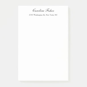 Bloco De Notas Escrita manual clássica Simples Branco