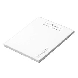 Bloco De Notas Escritor de Pena de Pena Personalizado Minimalista