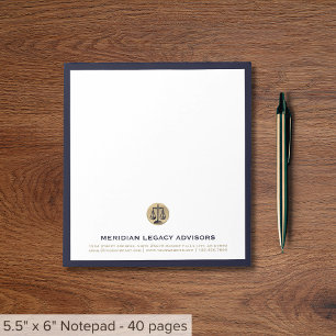 Bloco De Notas Escritório de Direito Elegante Profissional Person