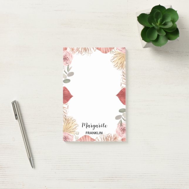 Bloco De Notas Escritório pessoal do Boho Florals não (Escritótio)