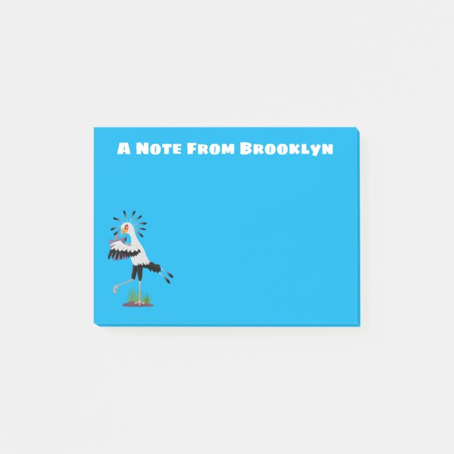 Bloco De Notas Escrivado, secretário de pássaros escrevendo carto (Frente)