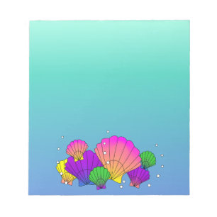 Bloco De Notas Escudos do mar das caraíbas com bolhas