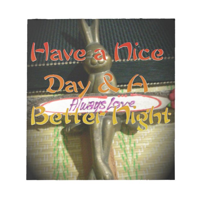 Bloco De Notas Escultura do coelho de bronze com citações inspira (Frente)