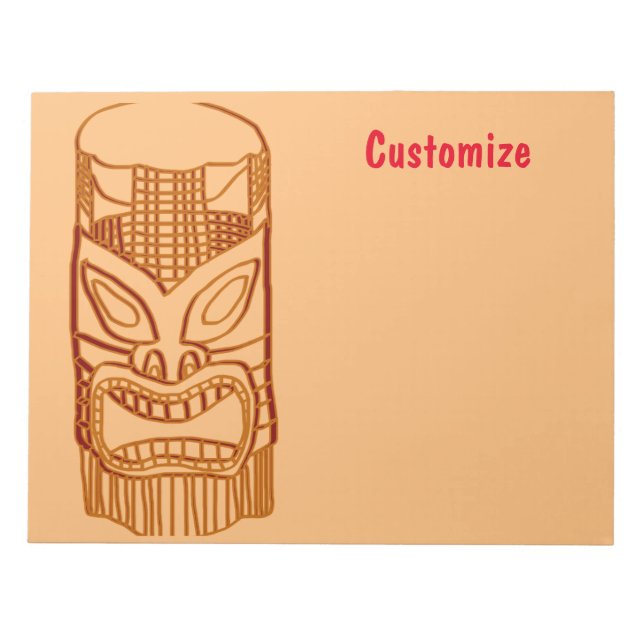Bloco De Notas Escultura Tiki Dourada Thunder_Cove (Frente)