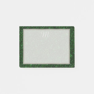 Bloco De Notas Escuro Emerald Green Glitter