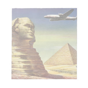 Bloco De Notas Esfinge do Excelente Vintage de Giza, Pirâmides do