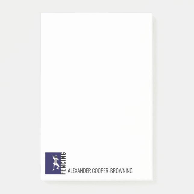 Bloco De Notas Esgrima (Frente)