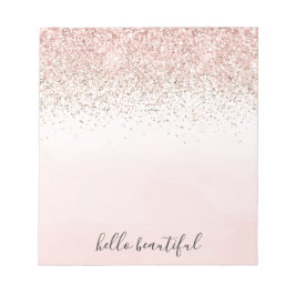 Bloco De Notas Esmagador Dourado brilhante Cor-de-rosa