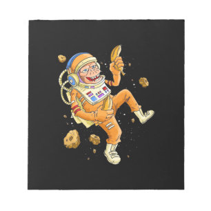Bloco De Notas Espaço do macaco astronauta