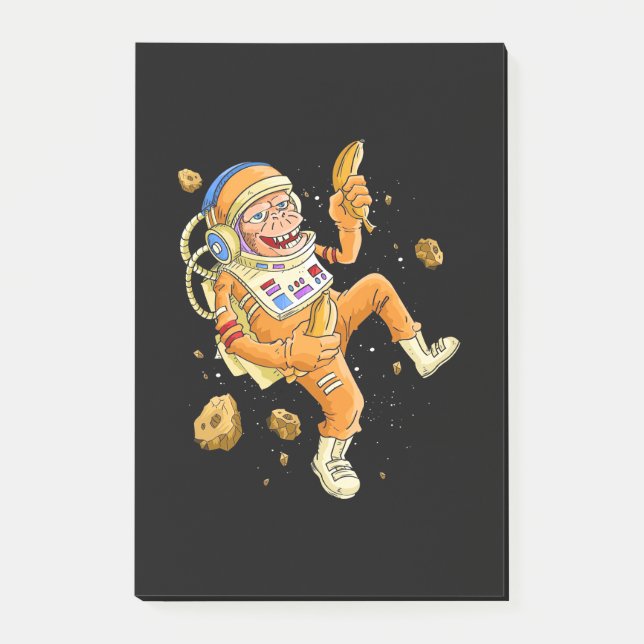 Bloco De Notas Espaço do macaco astronauta (Frente)
