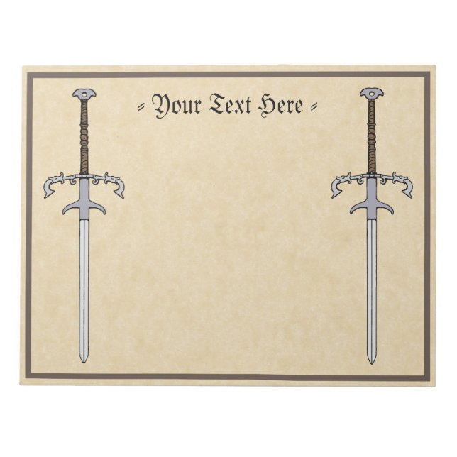 Bloco De Notas Espada do século XVI/Espada Processiva (Frente)
