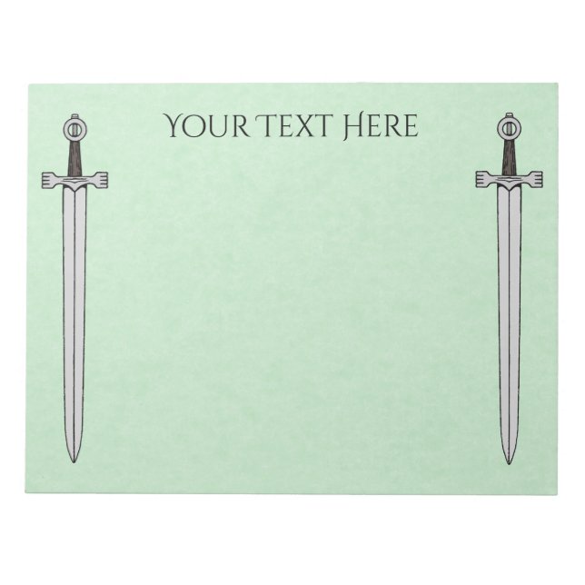 Bloco De Notas Espada Irlandesa (Frente)