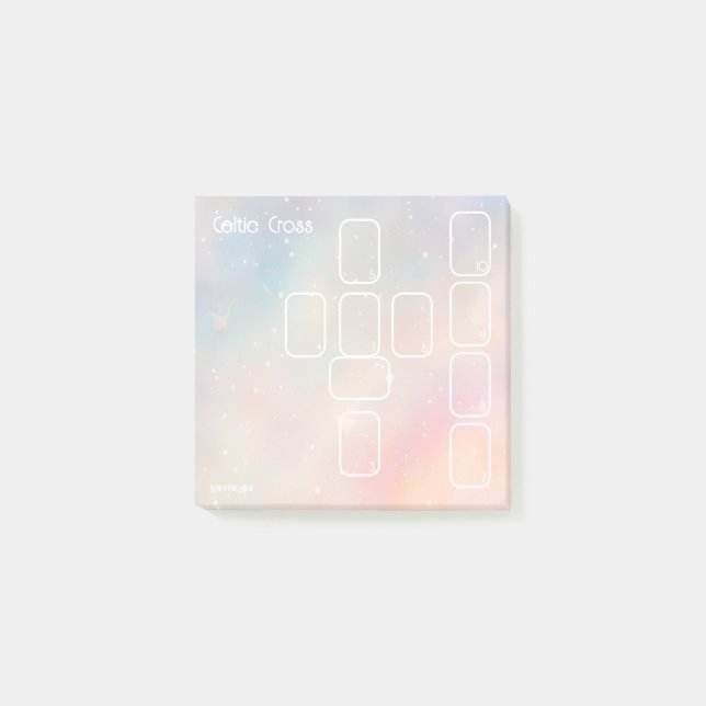 Bloco De Notas Espalhamento Celta Cross Tarot (pequeno, pastel) (Frente)