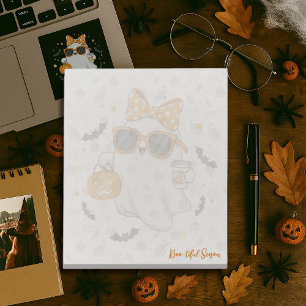 Bloco De Notas Especiaria Ghost Pumpkin do Halloween Bonita Perso