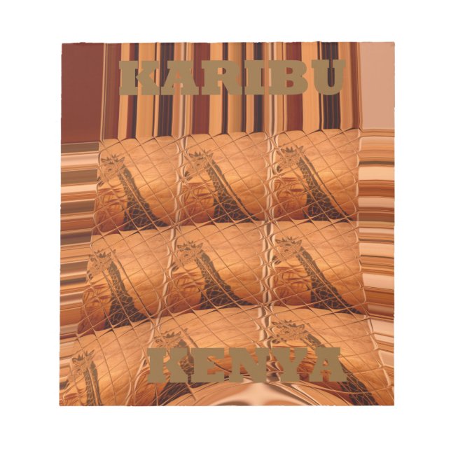 Bloco De Notas Espelho Africano Tradicional: Girafa Tecida (Frente)