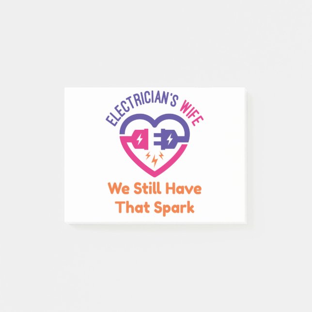 Bloco De Notas Esposa de eletricista Ainda temos aquela faísca (Frente)