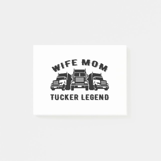 Bloco De Notas Esposa Mãe Trucker Legend Cotes (Frente)