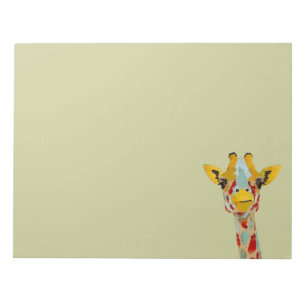 Bloco de notas espreitando Dourado do girafa