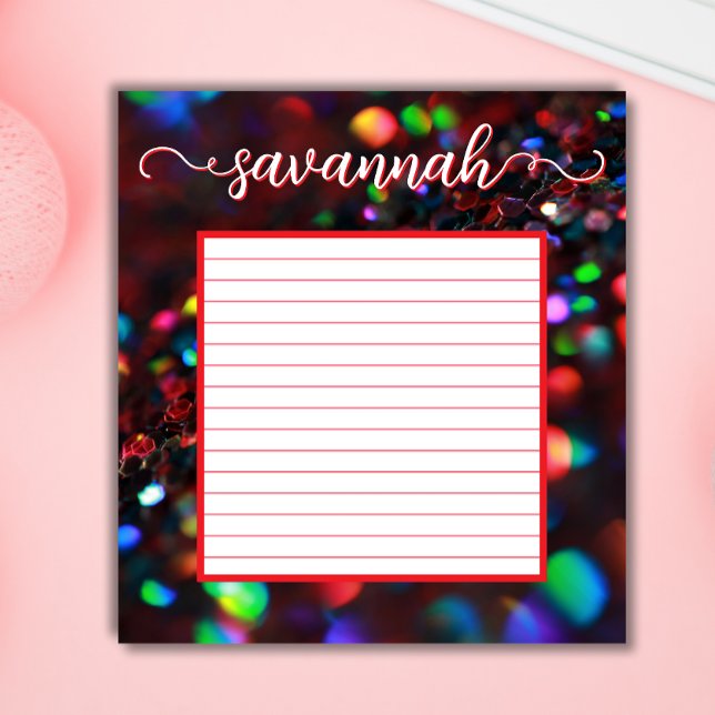 Bloco De Notas Espumante Vermelho Escuro Vinculado Personalizado (Criador carregado)