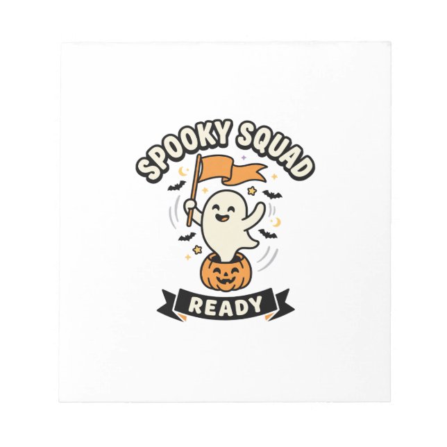 Bloco De Notas Esquadrão de Fantasmas de Halloween (Frente)