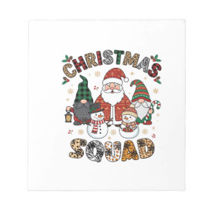 Bloco De Notas Esquadrão de Natal Papai Noel Gnomos Bonecos de Ne