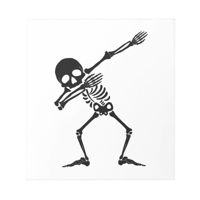 Bloco De Notas Esqueleto Dab esqueleto dabando - crânio camisa ma (Frente)