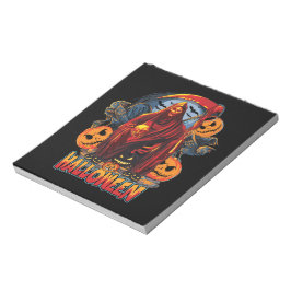 Bloco De Notas Esqueleto de Mau de Halloween, Abóbora