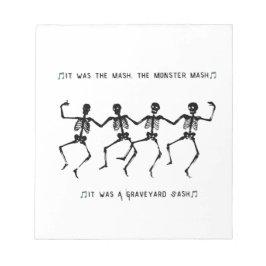 Bloco De Notas Esqueletos dançarinos Halloween 2025