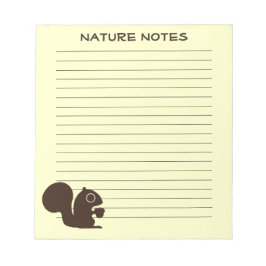 Bloco De Notas Esquilo com texto personalizado