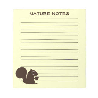 Bloco De Notas Esquilo com texto personalizado
